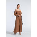 sexy off shoulder long sleeve loose dress